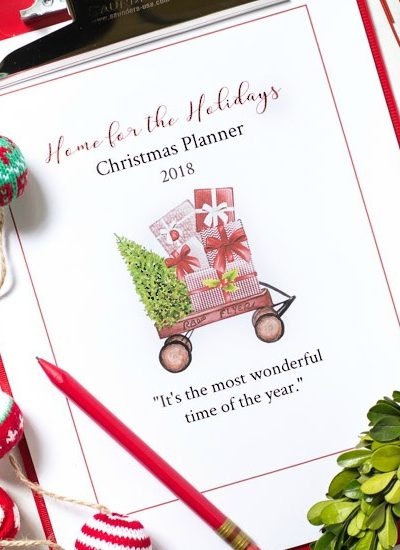 home for the holidays christmas planner cover on clipboard fi