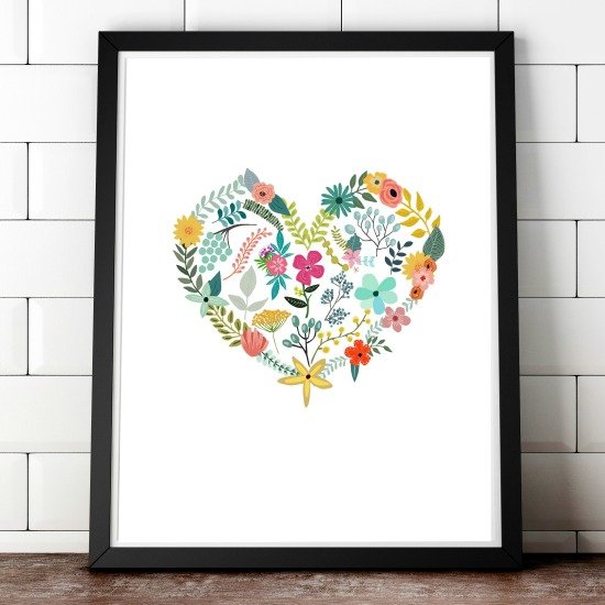 Watercolor Painting Three Hearts Art Print Love Wall Decor Nursery Art Valentine