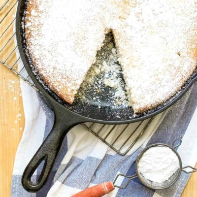 1vanilla sugar skillet cake powdered sugar hss fi