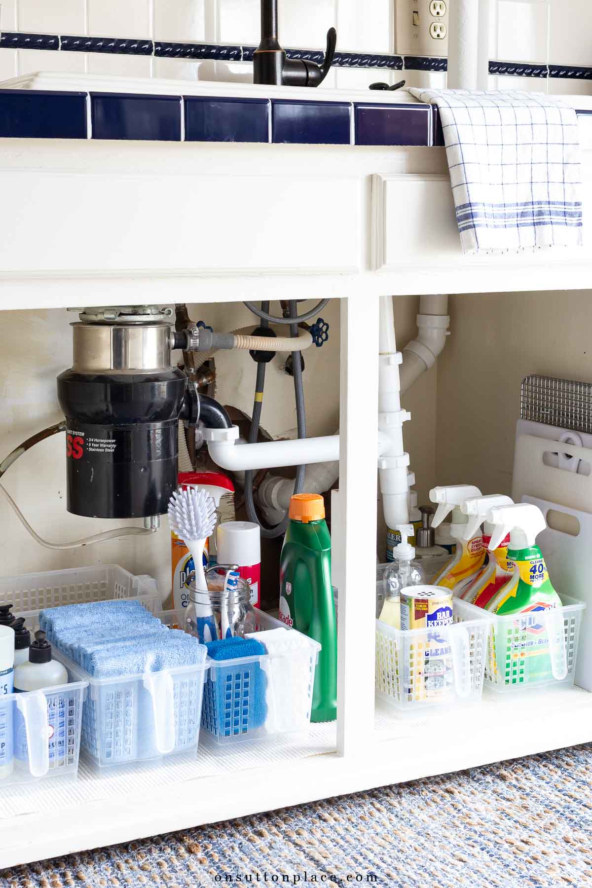kitchen cabinet organization ideas under sink plastic bins