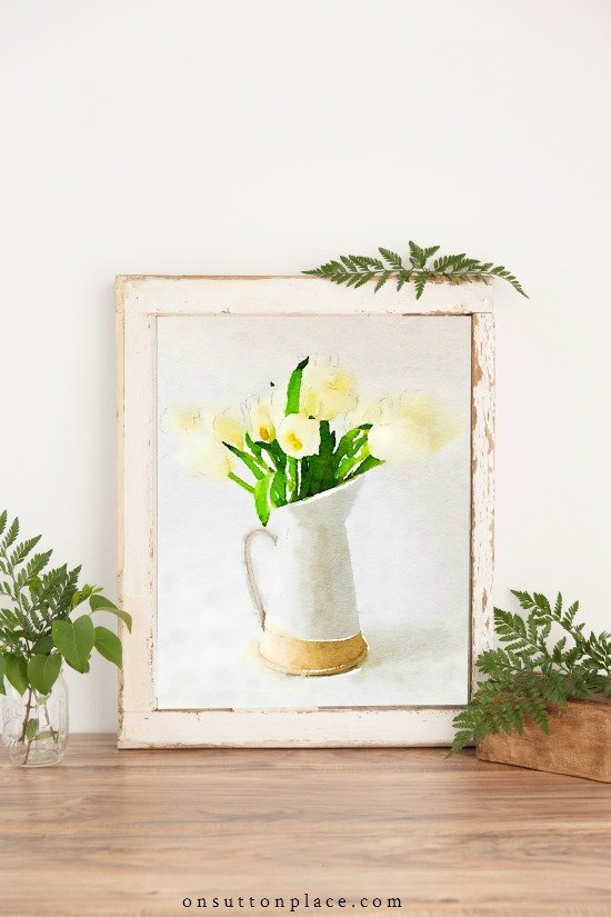 Free Watercolor Flowers Printable Wall Art On Sutton Place