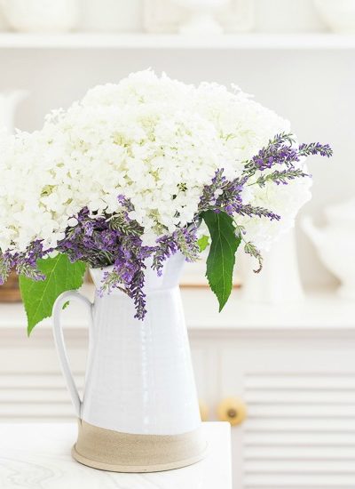 easy summer garden flower arrangement in pitcher fi
