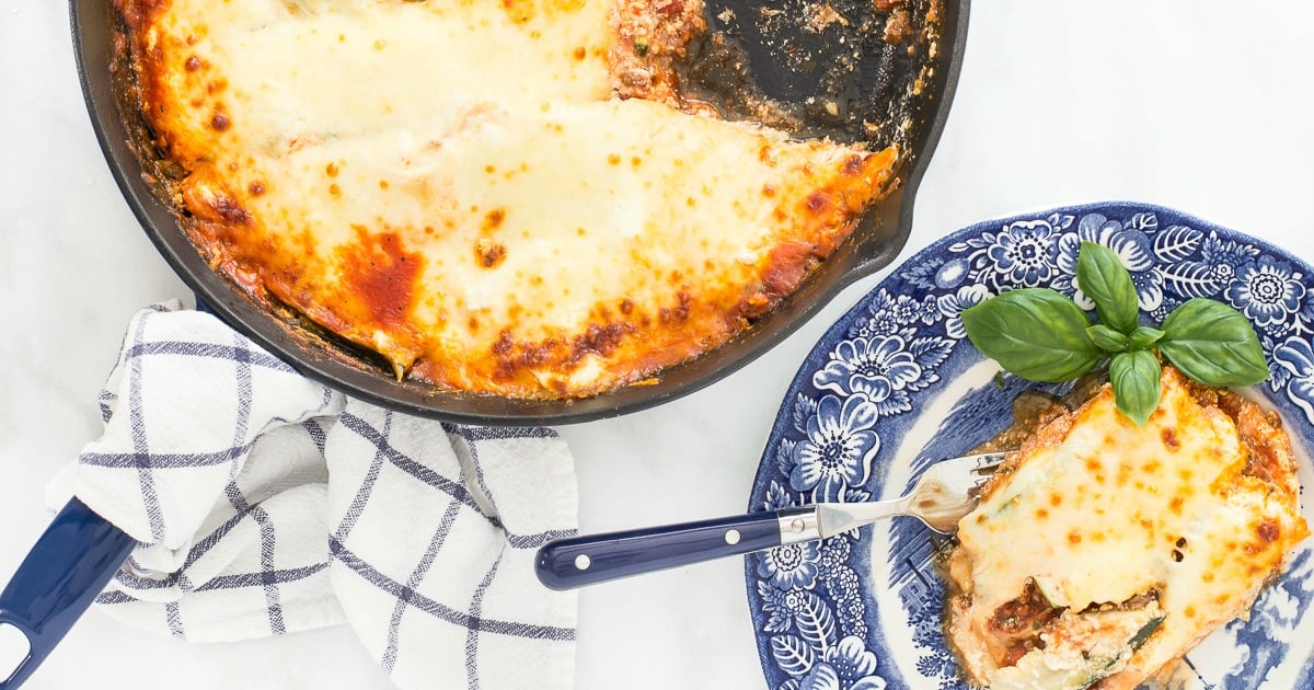 Easy Skillet Zucchini Lasagna Recipe - On Sutton Place