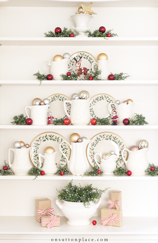 ironstone pitcher christmas tree