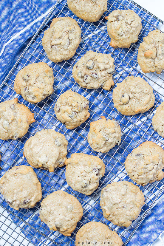 bran cookies on cooling rack