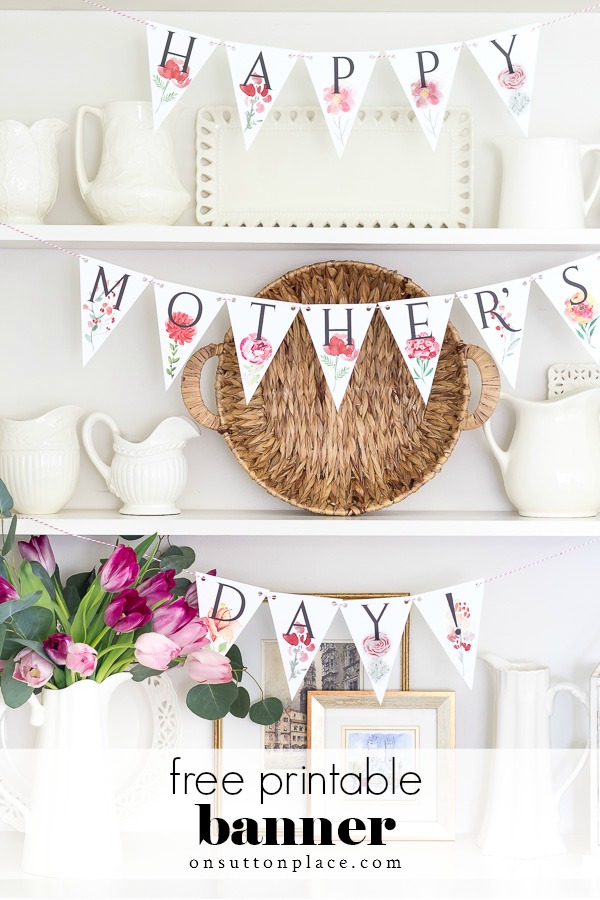 Happy Mother's Day Banner Free Printable - On Sutton Place