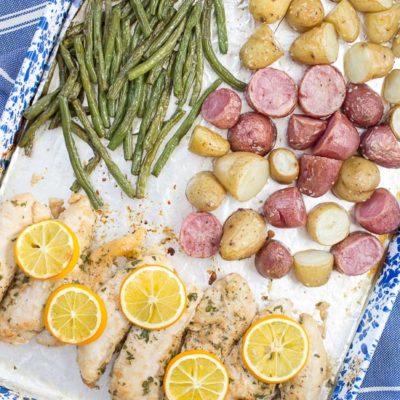 meyer lemon chicken sheet pan recipe