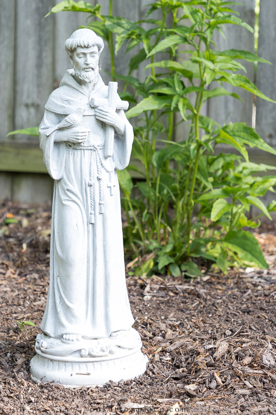 st. francis statue in garden