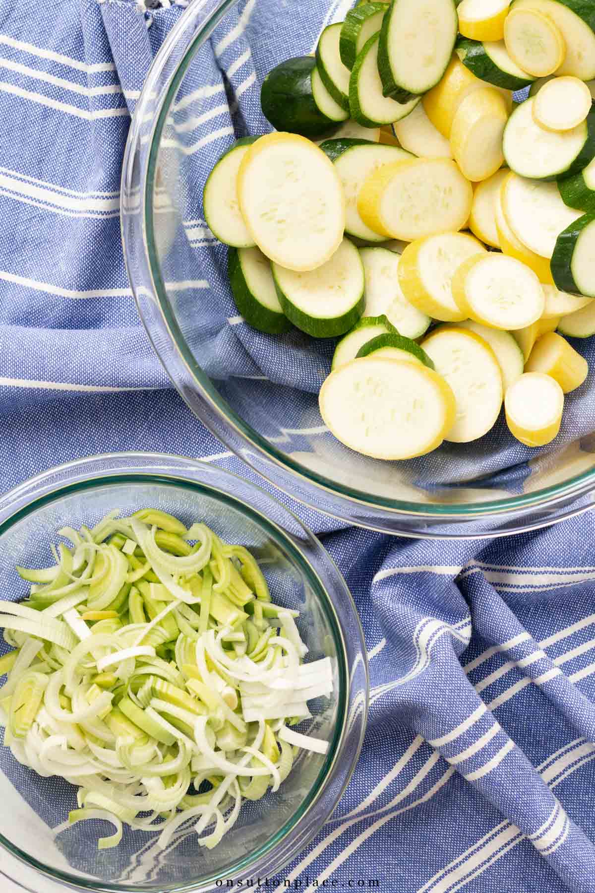 ingredients for baked zucchini gratin