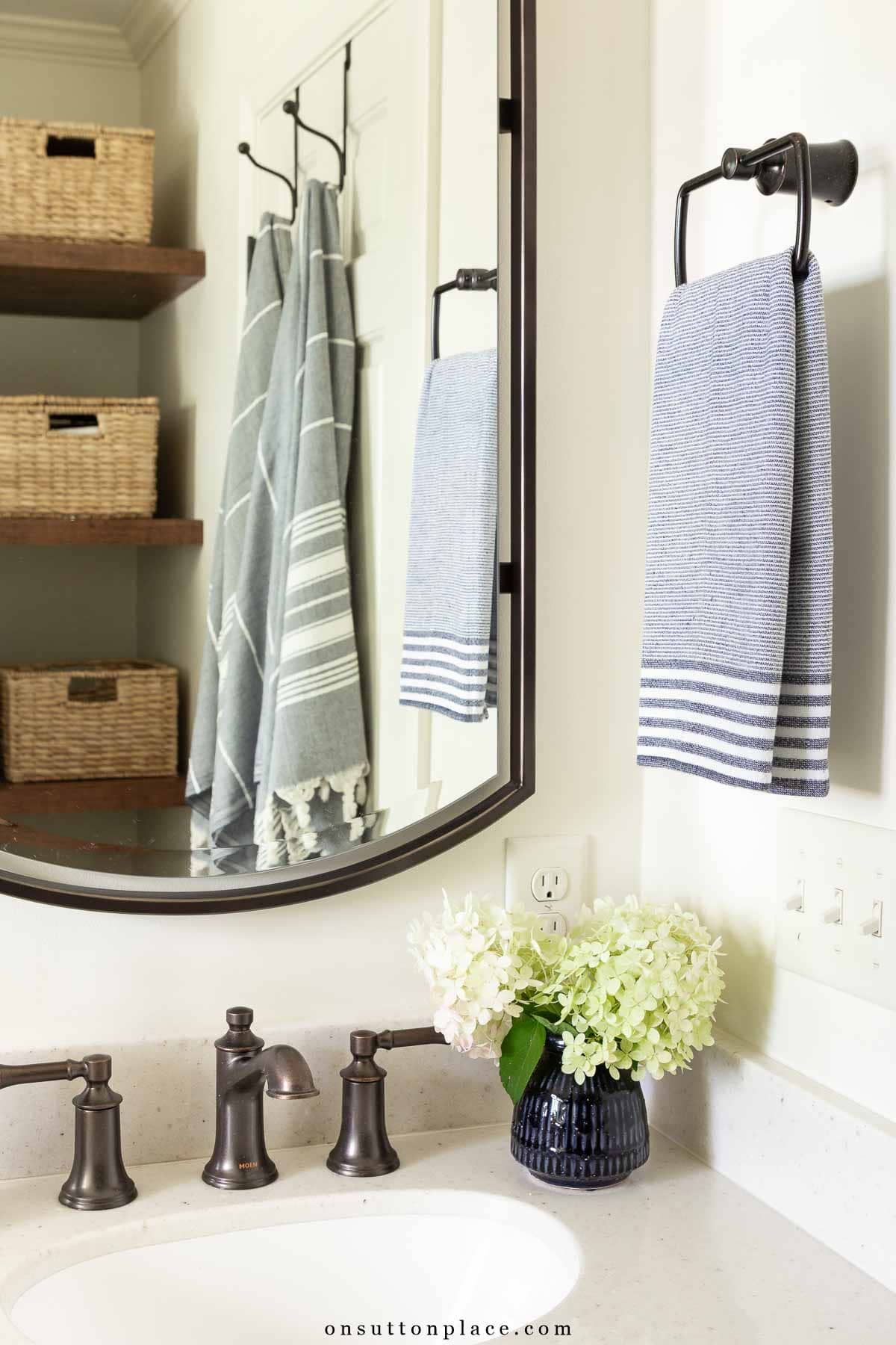 small bathroom remodel oil rubbed bronze fixtures neutral counters