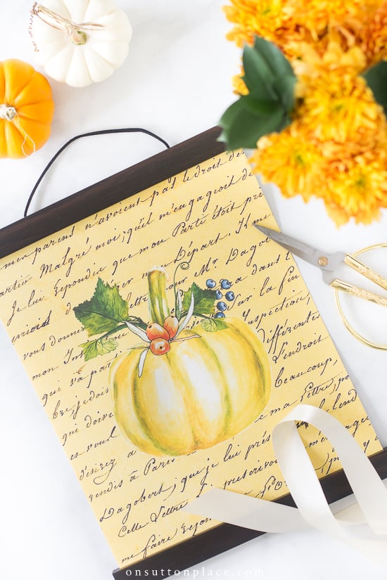 diy wall art in hanger frame