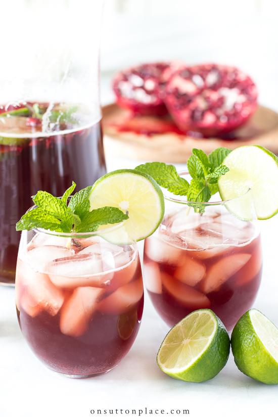 Holiday Pomegranate & Lime Spritzer Recipe