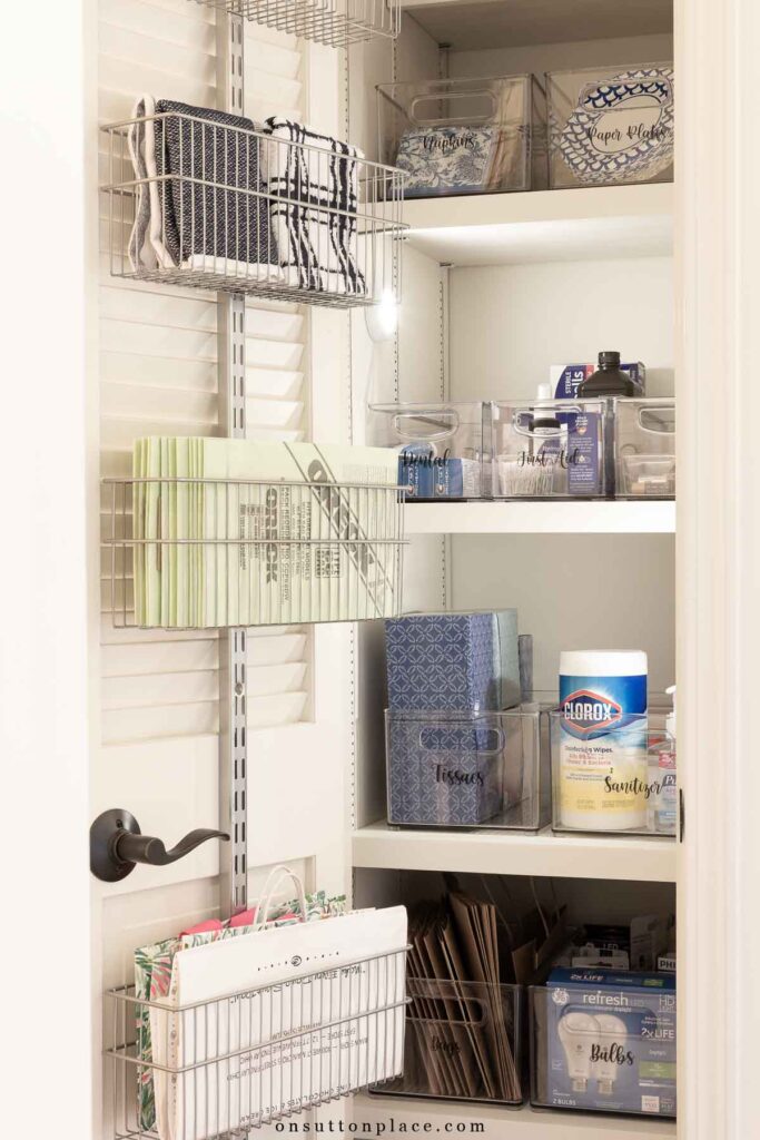 DIY Small Closet Makeover with mDesign Bins - On Sutton Place