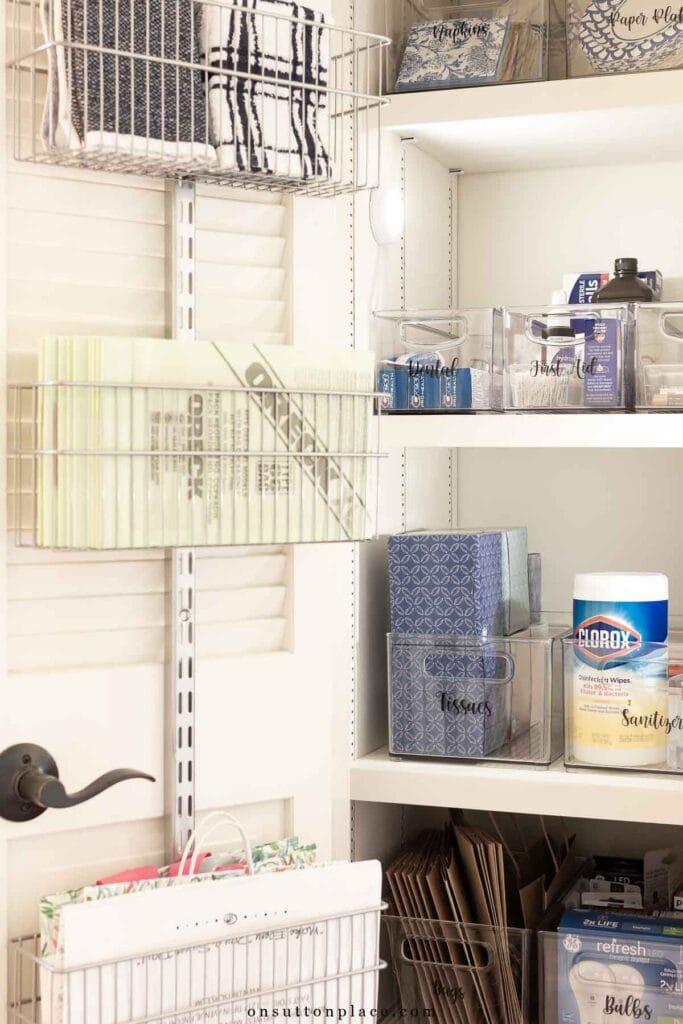 DIY Small Closet Makeover with mDesign Bins - On Sutton Place