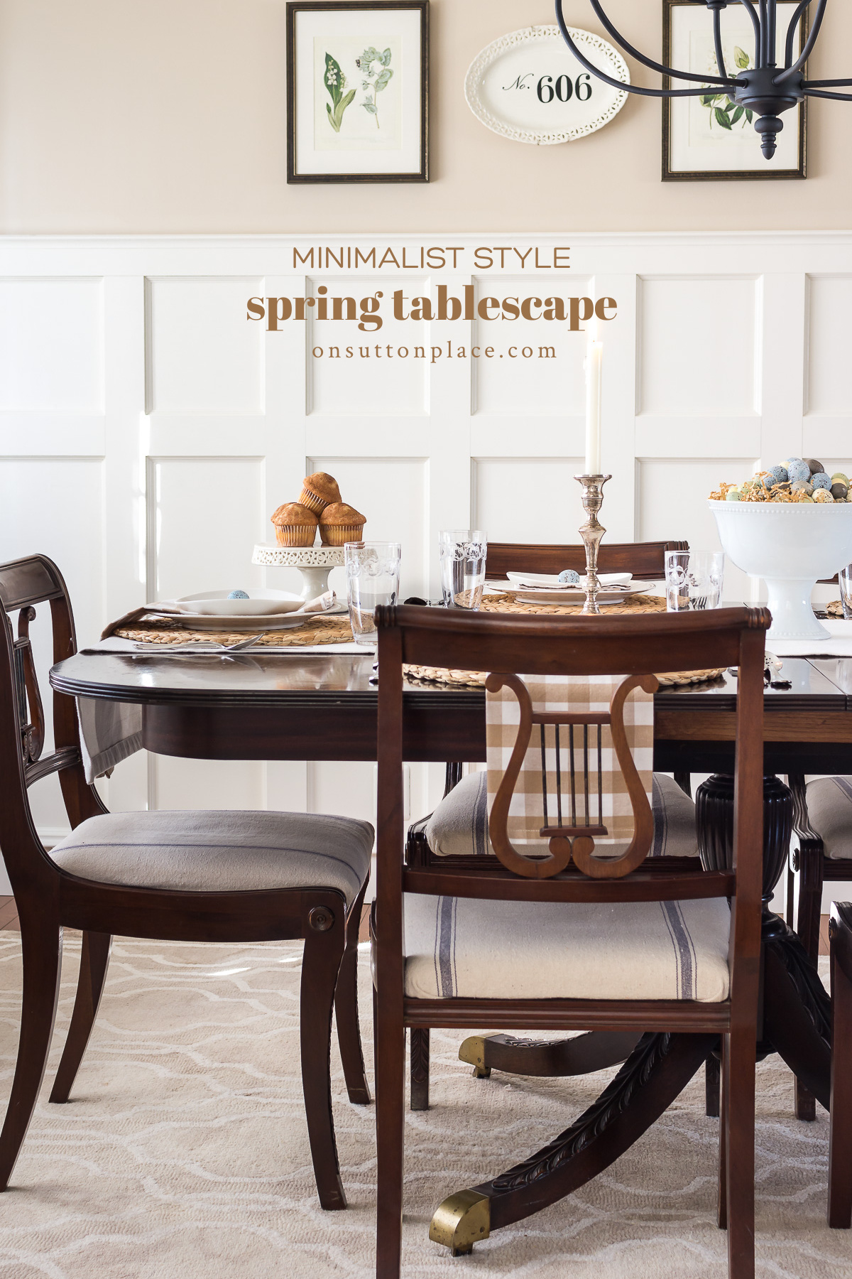 Minimalist Style Table Setting for Spring On Sutton Place