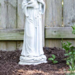outdoor garden decor st. francis statue tall pin