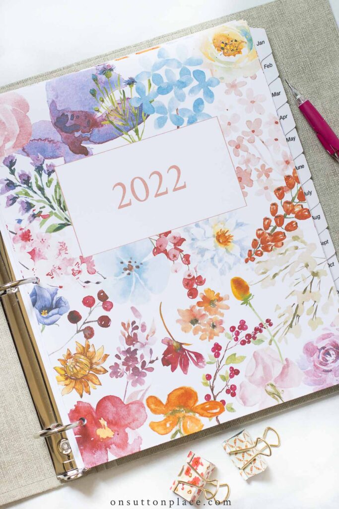 2022 Calendar Printable & Free with Planner Pages On Sutton Place