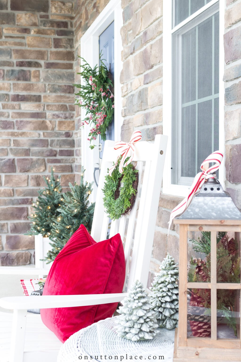 Simple Christmas Porch Ideas - On Sutton Place
