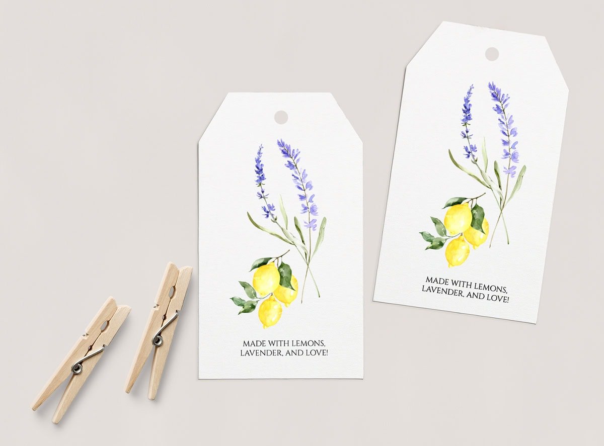 free printable lavender lemon bread gift tags revised
