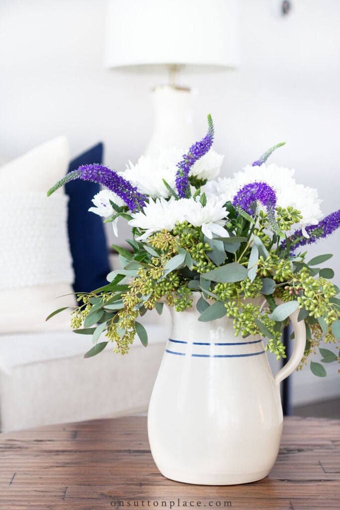 pitcher of flowers attitude adjustment tip