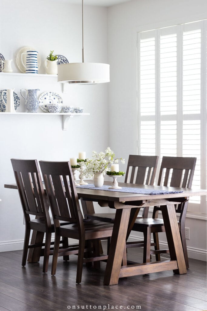 dining nook with windows
