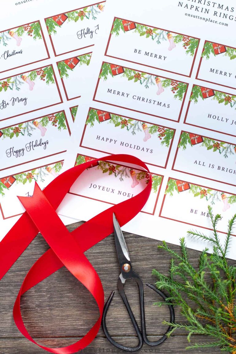 Thanksgiving Napkin Rings | Free Printable - On Sutton Place