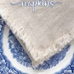 diy cloth napkins no sew tall pin
