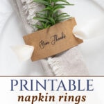 printable napkin rings for thanksgiving pin