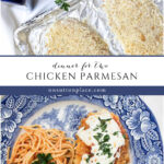 chicken parmesan recipe for two collage pin 2025