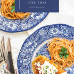 chicken parmesan recipe small batch pin with text box