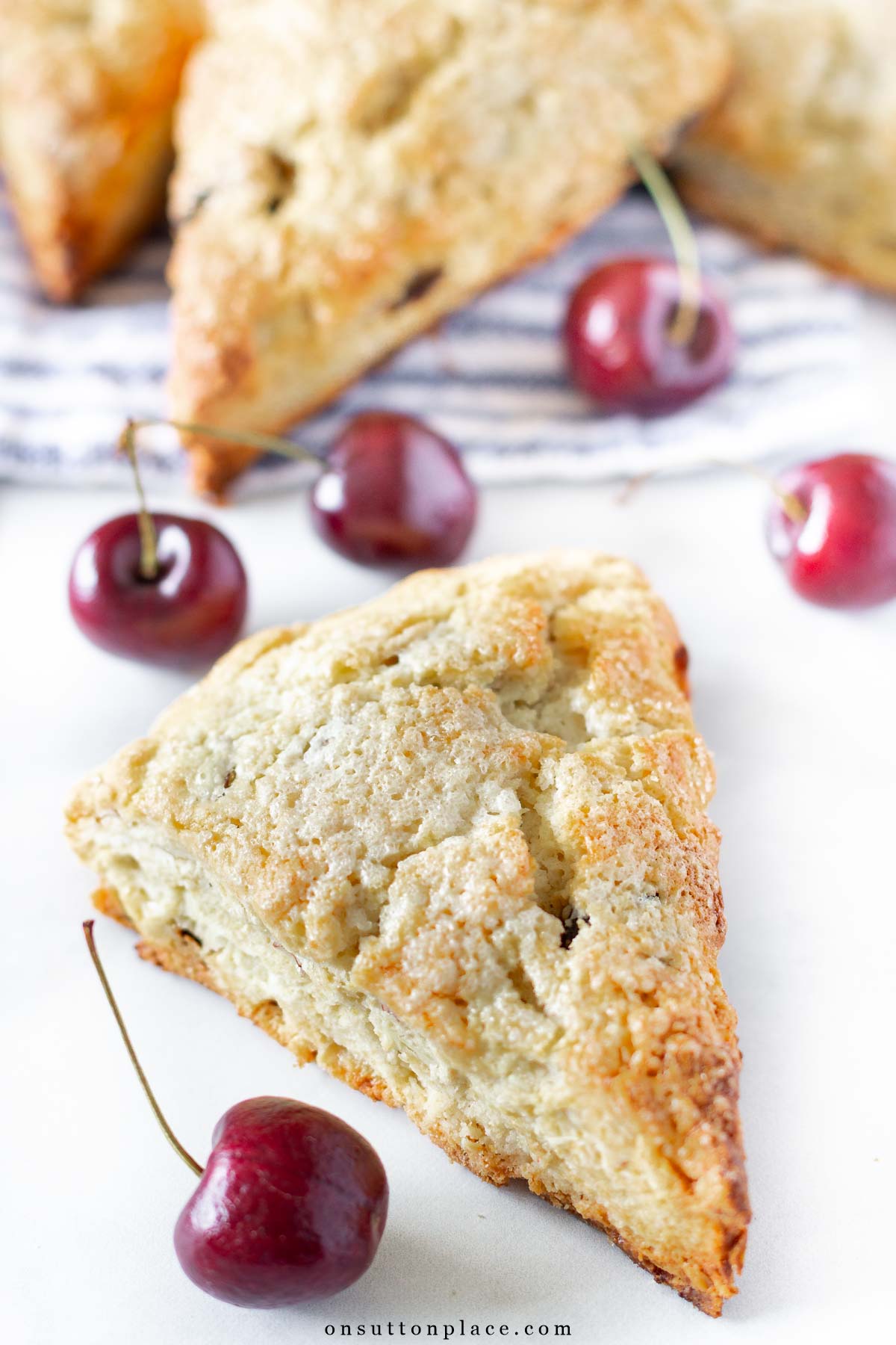 easy scones recipe one scone cut and baked