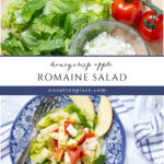 honeycrisp apple feta romaine salad recipe collage pin