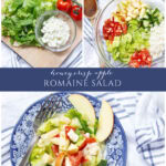 romaine salad recipe apples feta collage pin