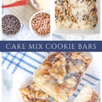 cake mix cookie bars recipe collage pin