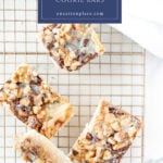 cake mix cookie bars recipe pin with text box