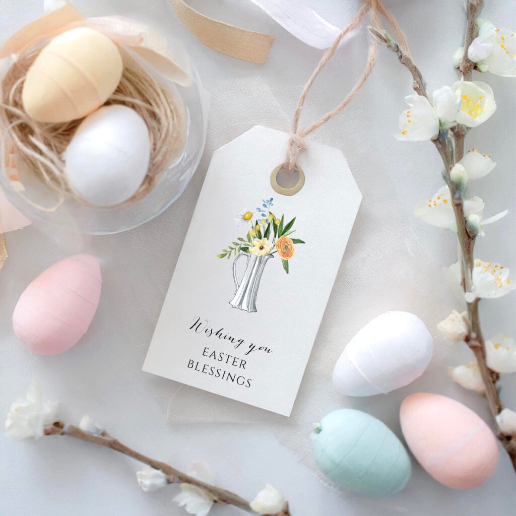 happy easter tag mockup 2024