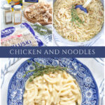chicken and noodles recipe one pot collage pin