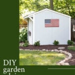 diy garden stone border pin with corner text