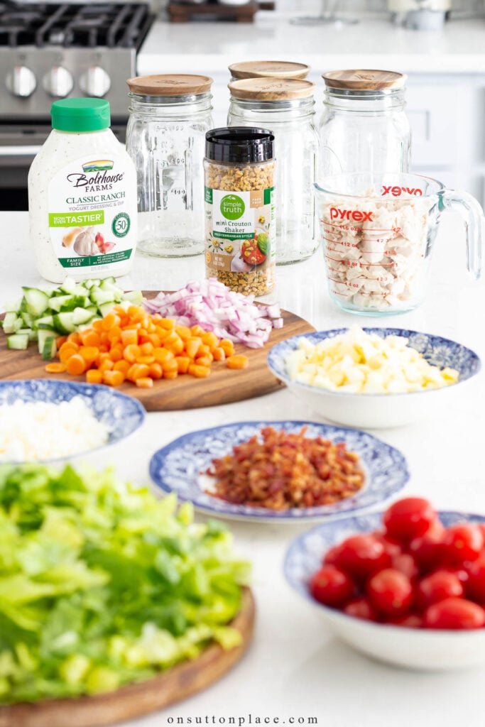 ingredients for meal prep salads