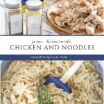 semi homemade chicken and noodles recipe one pot collage pin