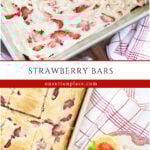 strawberry bars recipe collage pin 2025