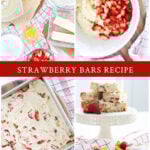 strawberry bars shortbread recipe collage pin