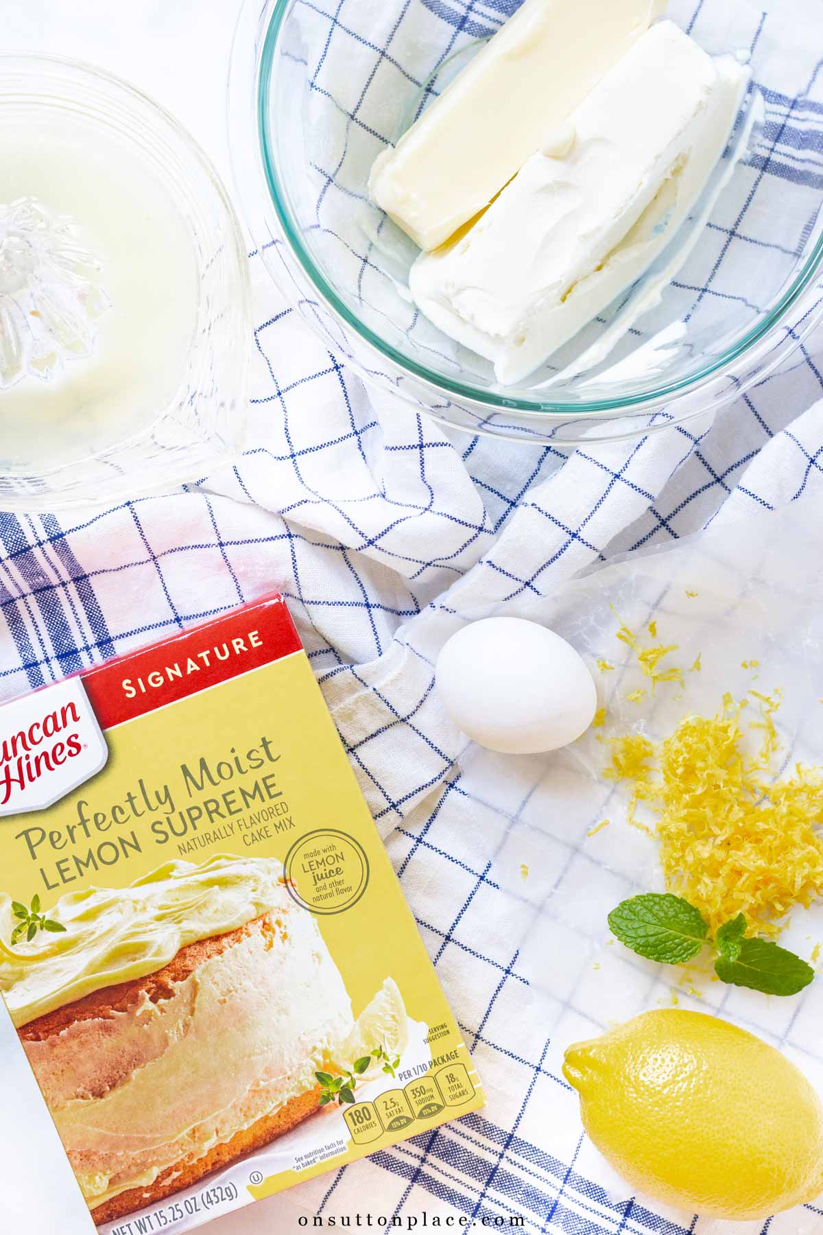 ingredients for lemon cookies recipe
