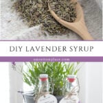 diy lavender simple syrup recipe collage pin