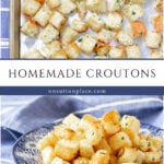 homemade croutons recipe collage pin 2 part 2025
