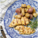honey mustard grilled chicken recipe summer meal idea pin with text