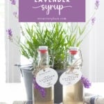 how to make lavender simple syrup with printable tags pin