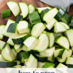how to prep zucchini for freezing tall pin