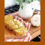 pumpkin bread recipe framed pin