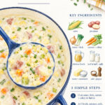 corn chowder recipe illustration pin